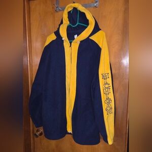 Michigan Wolverines Fleece Hoodie Zip Up Medium